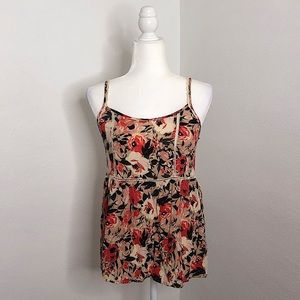 Forever 21 pink floral rose tank top size Medium